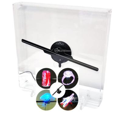 Imagem de Projetor Holograma 3D Cria Ilusão Controle WiFi Capa Acrílica, Desktop