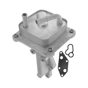 Imagem de Partuto Resfriador de óleo do motor para Nissan Rogue 14-15 refrigerador de óleo de transmissão com 1 peça de junta 1 peça anel de borracha No.21300JG31A liga de alumínio 1 conjunto carro