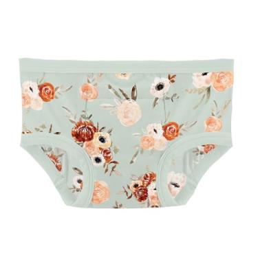 Imagem de Calça de treinamento com estampa KicKee, super macia e extra absorvente para treinamento de penico, roupas íntimas para meninos e meninas, Aloe floral outono, 2-3 Anos