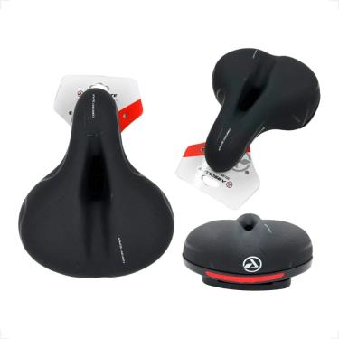 Imagem de Selim Banco Bike Absolute confot Ergonômico Mola Dupla Impermeável Faixa Reflexiva Bundao Hemorroida