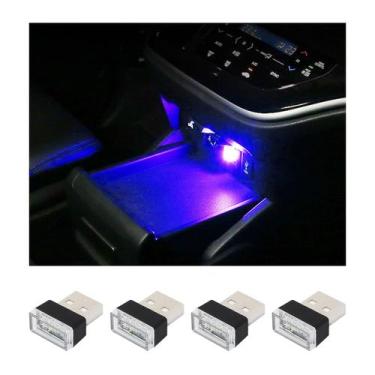 Imagem de Lâmpada LED para ambiente de interior de carro Augeny USB Plug-in 4PCS