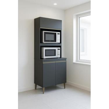 Imagem de Armário Torre Quente Cozinha Modulada Serena MDP 0453 - Due Lare, pret