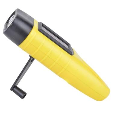 Imagem de Lanterna Solar, Lanterna Movida a Energia Solar Tocha Portátil AT5503 ABS Plástico Manivela Solar Lanterna de Emergência LED Lanterna de Emergência para Escalada e Acampamento