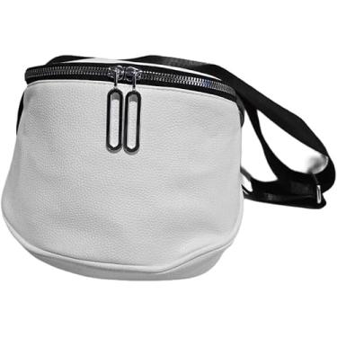 Imagem de Bolsa Pochete Transversal Casual Lisa, Amarela, 19x17x7cm, Alça Ajustável, Material em Poliéster (Branco)