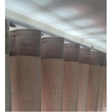 Imagem de Cortina pala Janela Trilho Suíço Wave Deslizante Sob Medida Alto Padrã
