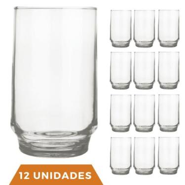 Imagem de Conjunto 12 Copos Vidro Transparente 300ml Lights Suco Nadir - NADIR F