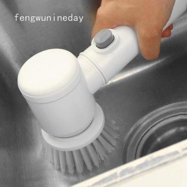 Imagem de Escova De Limpeza Elétrica Recarregável 5 Em 1 Mágica Para Cozinha Ban