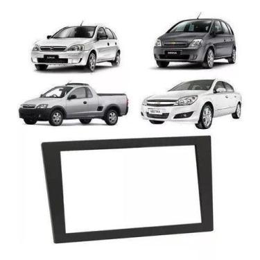 Imagem de Moldura 2 Din Gm Vectra GT, Meriva, Corsa, Montana - Grafite - Fiamon