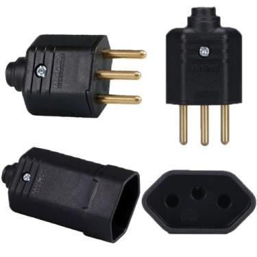 Imagem de 50 Plug Femea + 15 Plug Macho 3 Pinos 10a - MARGIRIUS