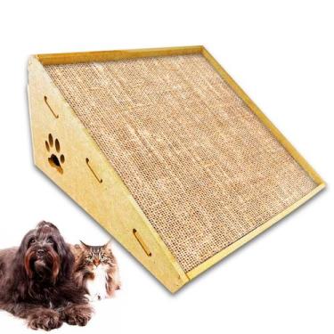 Imagem de Rampa Arranhador Gatos Brinquedo Anti Stress Pet Mdf Sisal - JKVERAS