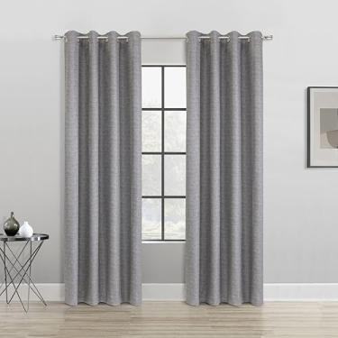 Imagem de Cortina interna Micah Blackout Grommet 132 x 160 cm cinza