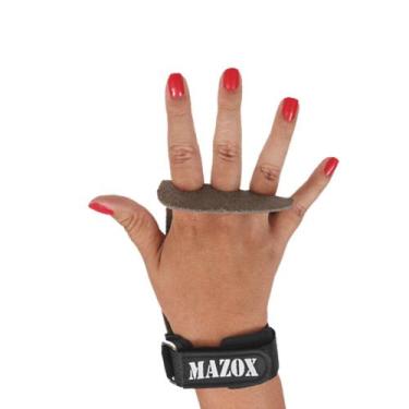 Imagem de Luva Funcional Masculina Feminina 3 Furos Treino Couro Mazox, P, Preto