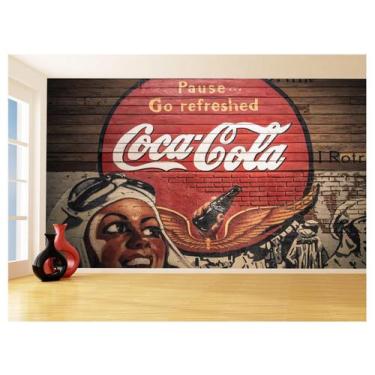 Imagem de Papel De Parede 3D Cidade Antiga Mural Coca Cola 3,5M Cda93 - Você Dec