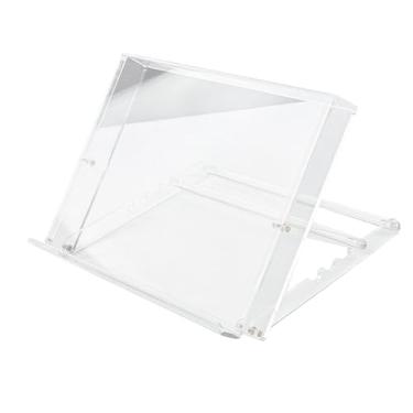 Imagem de KiBcsLic Cavalete de mesa de acrílico, prancheta dobrável, portátil, ângulo ajustável, prancheta para pintores iniciantes, livro de receitas