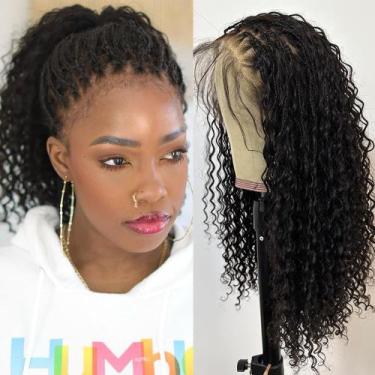 Imagem de Peruca trançada FlowerSeason Boho Box Braids 100% cabelo humano