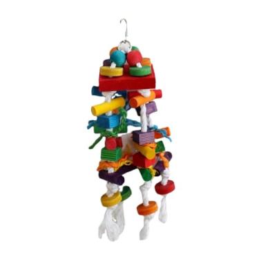 Imagem de Gralara Brinquedo para, suporte para brincar, exercício divertido, brinquedo para mastigar, gaiola pendurada para calopsitas, araras, periquitos
