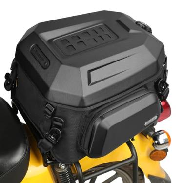 Imagem de Rhinowalk Bolsa traseira de motocicleta, bolsa expansível para capacete de motocicleta, 35L, impermeável, para todos os climas/porta-malas/rack com alças de barra sissy - nova atualização