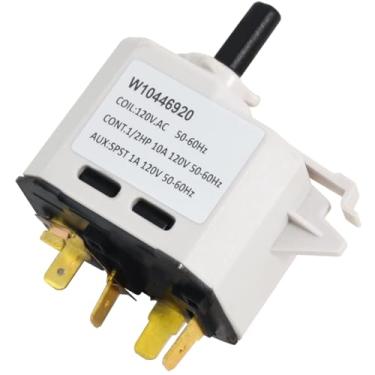 Imagem de ZNTVW W10446920 WPW10563095 Peça de interruptor de secador push-to-start compatível com Whirlpool, Kenmore, Amana, Inglis secadoras substitui 4446934 PS11754857 PS11756343