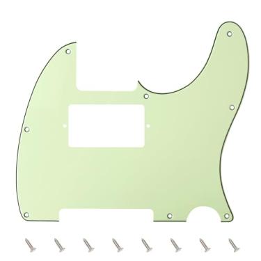 Imagem de Banworks 3 Ply Tele HS/HH Pickguard 8 furos para guitarra elétrica Pickguard placa para USA/Mexican Fender Modern Style Standard Tele Telecaster JT/HB-04 verde menta