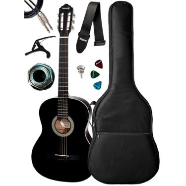 Imagem de Violão Canhoto Elétrico Giannini S14 + Capa Luxo E Acessórios (BK)