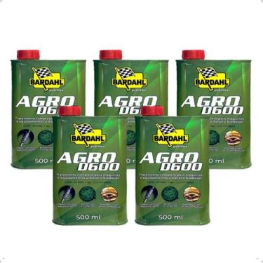 Imagem de Bardahl Agro D-600 Para Diesel Biodiesel 500ml Kit 5, Verde