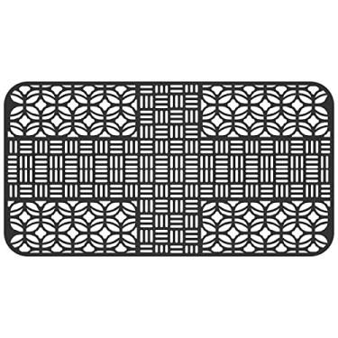 Imagem de Protetores de pia de silicone com orifícios de drenagem, protetor de pia resistente ao calor, antiderrapante cortável reutilizável para pia de cozinha, tapete de escorredor de pia durável para pia de