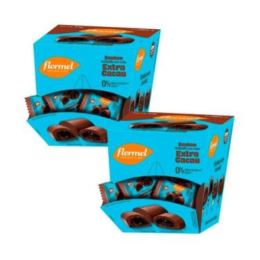 Imagem de 2 Caixas De Bombom Recheado De Creme Extra Cacau Flormel