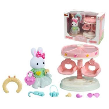 Imagem de Casinha Feliz Brinquedo Infantil Tipo Sylvanian Family Delicado Com Co