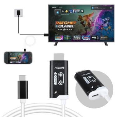 Imagem de Raryars Cabo 4K 60Hz PD100W USB C para HDMI apenas para Nintendo Switch 2/Switch/Steam Deck/ROG Ally/Laptop 2 m/6,6 pés, USB-C portátil para HDMI substitui o switch dock original para espelhamento de