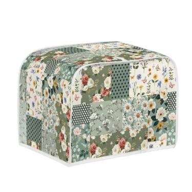 Imagem de JOAIFO Capa para torradeira margarida, 2 fatias, vintage, máquina de pão, forno, à prova de poeira, protetor de utensílios de cozinha, proteção de impressão digital à prova de poeira, presente