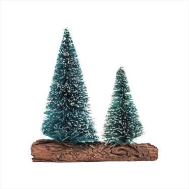 Imagem de Enfeite Mini Árvore Nevada e Tronco Decoração Natal 8cm - Magizi