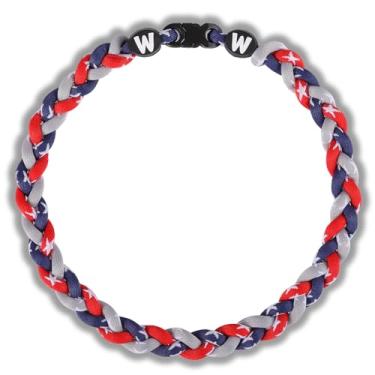 Imagem de Willtok Colares de beisebol de 45,7 cm de alta qualidade, várias cores para escolha, testados em laboratório, presentes para diversão no beisebol, 2025 novo com design trançado 3D da moda Tornado, 18