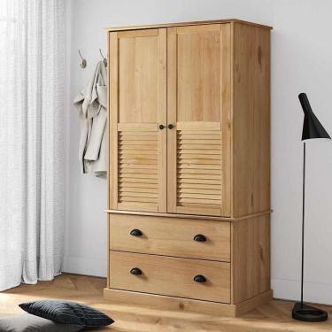 Imagem de Guarda-roupa 2 Portas e 2 Gavetas Madeira de Pinus Empório Cera
