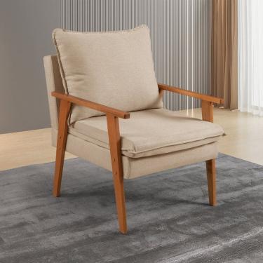 Imagem de Poltrona Decoratva para Sala de Estar Efatá Cappuccino
