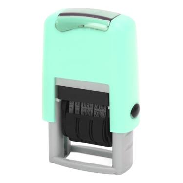 Imagem de LiebeWH Data de Inglês Automático Carimbo de Estampagem Clara de Secagem Rápida Data Ajustável Stamper Com Mecanismo de Impressão Rápido para a Vida Profissional de Estudo (Verde)