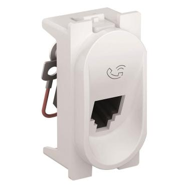 Imagem de Tomada Telelefone RJ11 2 Fio Branca Nereya - 663072 - PIAL PLUS