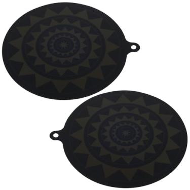 Imagem de HSHGZSR 2 peças de silicone termocrômico protetor de placa de indução com gancho antiderrapante capa de fogão de indução antiarranhões reutilizável para fogão de indução de indução