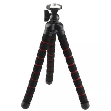 Imagem de Tripé Articulado Octopus Gorillapod 25cm preto e vermelho para Dslr So