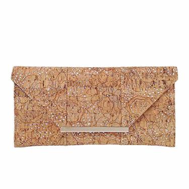 Imagem de Bolsa de mão exclusiva com estampa de cortiça cortada a laser, Prata, Medium