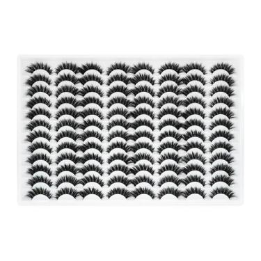 Imagem de Cílios postiços Azenlo Faux Mink Lashes 48 pares de 14 mm 3D