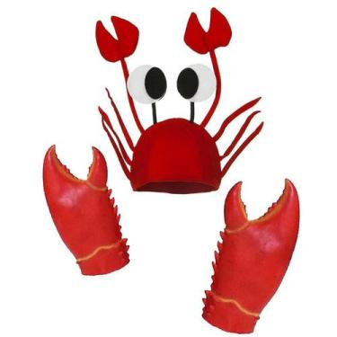 Imagem de Luvas Valentoria Lobster Crab Claws 36 cm e traje de chapéu