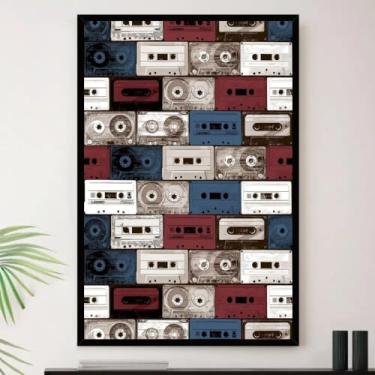 Imagem de Genérico, Quadro Fita Cassete Musica Retro Decorativo A3 35x45cm