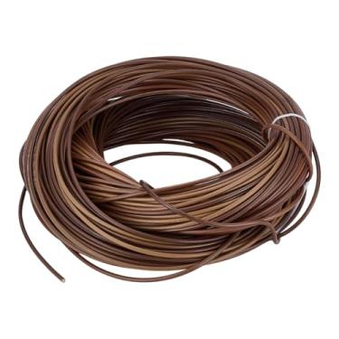 Imagem de PH PandaHall Tiras de vime de 60 metros de plástico para reparo de vime redondo de 3 mm, kit de reparo de vime marrom, tiras de tricô para móveis, móveis, pátio, móveis, mesa de cadeira de reparo de