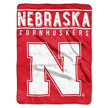 Imagem de Cobertor Raschel básico NCAA oficialmente licenciado pela The Northwest Company, 152,4 cm x 203,2 cm, multicolorido, Nebraska Cornhuskers, 60" x 80"