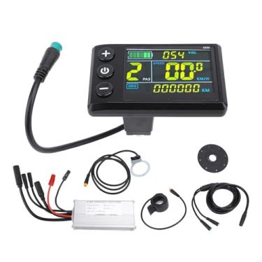 Imagem de ZAWELIYO Kit de conversão de bicicleta elétrica, controlador de motor 22A com ecrã LCD colorido e acelerador, 36 V / 48 V 500 W modificação de scooter elétrico de bricolage