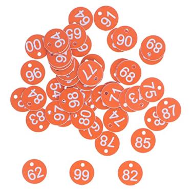 Imagem de 50 Etiquetas Redondas do Número Dos Pces, Etiquetas Plásticas Simples do Marcador do Sinal da Colmeia Com Furos para a Apicultura, Criação Animal, Caixas de Correio do Escritório