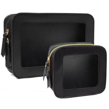 Imagem de Conjunto de bolsas de maquiagem FFPaw Clear Waterproof Travel Organize