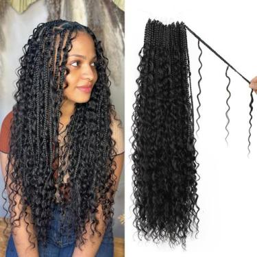 Imagem de Crochet Braids knovotch Boho Box Braids 18 polegadas 1B para mulheres