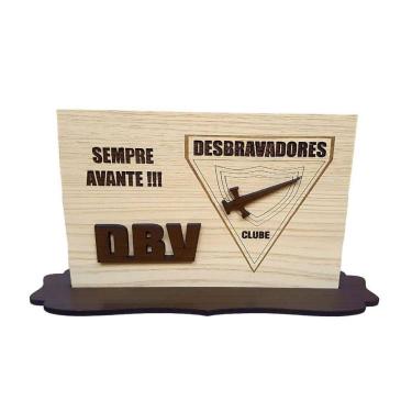 Imagem de Placa Decorativa Desbravadores Para Mesa Personalizada Dbv