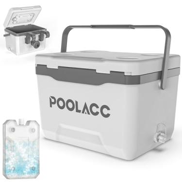 Imagem de Refrigerador pessoal portátil, caixa de gelo à beira da piscina para piscina ou spa acima do solo – serve para piscinas Intex, refrigerador rígido com bolsa de gelo bônus para almoço, bebida